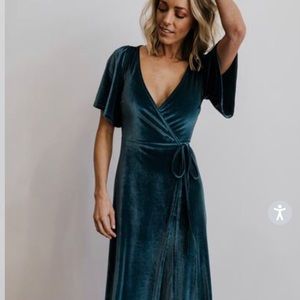 Baltic Born velvet maxi wrap dress